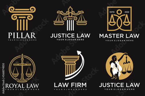 Law logo collection with creative element concept