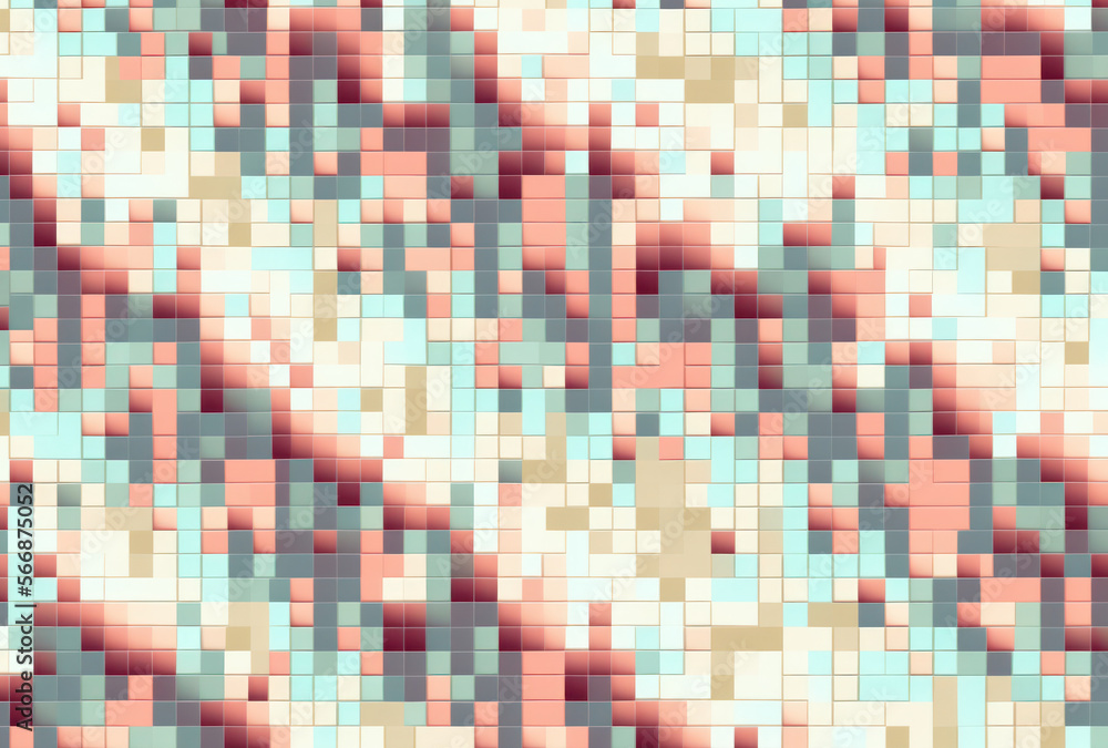 Fototapeta premium Colorful pixel art pattern seamless graphic background generative ai.