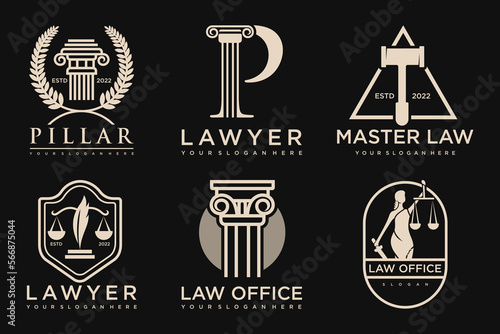 Law logo collection with creative element concept