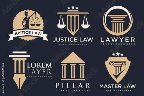 Law logo collection with creative element concept