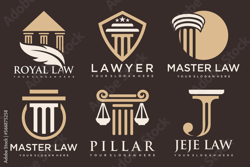 Law logo collection with creative element concept