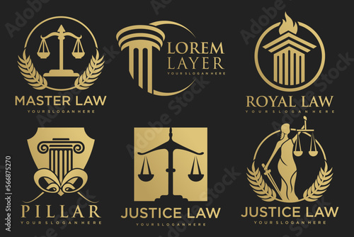 Law logo collection with creative element concept