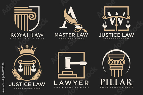 Law logo collection with creative element concept