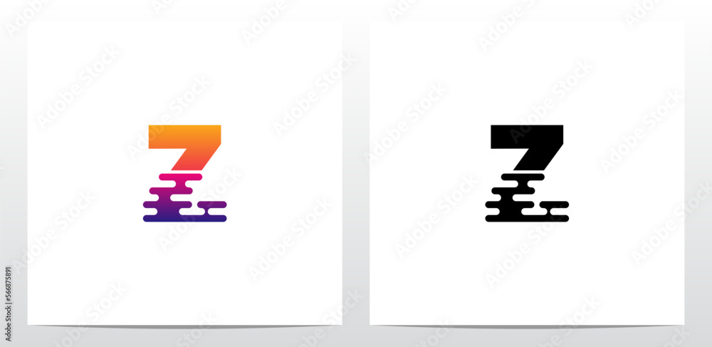 Dip Into The Water Letter Logo Design Z Dip Into The Water Letter Logo Design Z