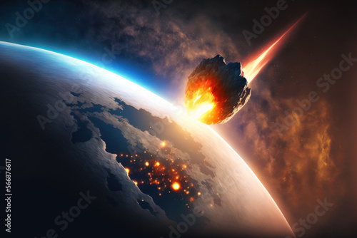 Photographie A meteorite, asteroid, or comet is heading toward Earth