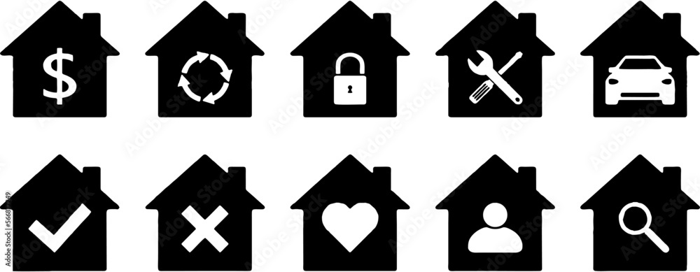 Obraz premium icon set house vector