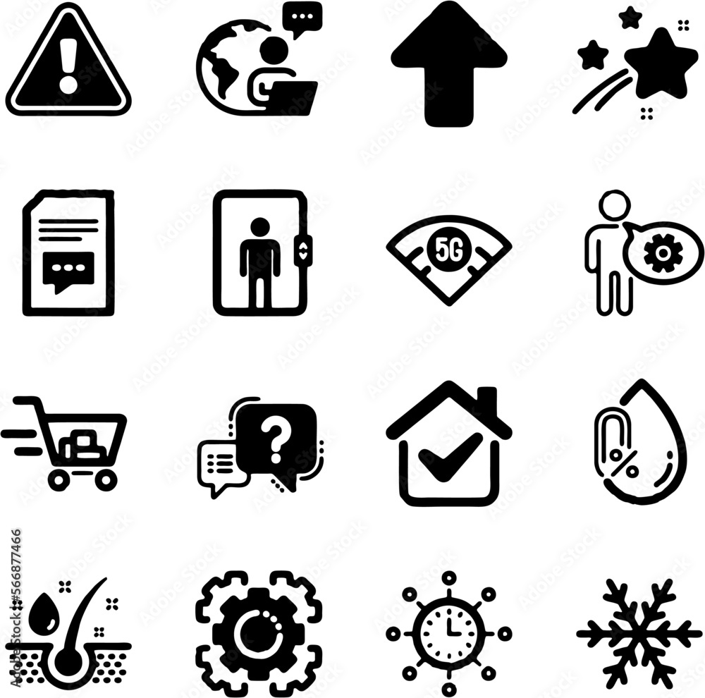 Icon set modern people working black white Icon set modern people working black white