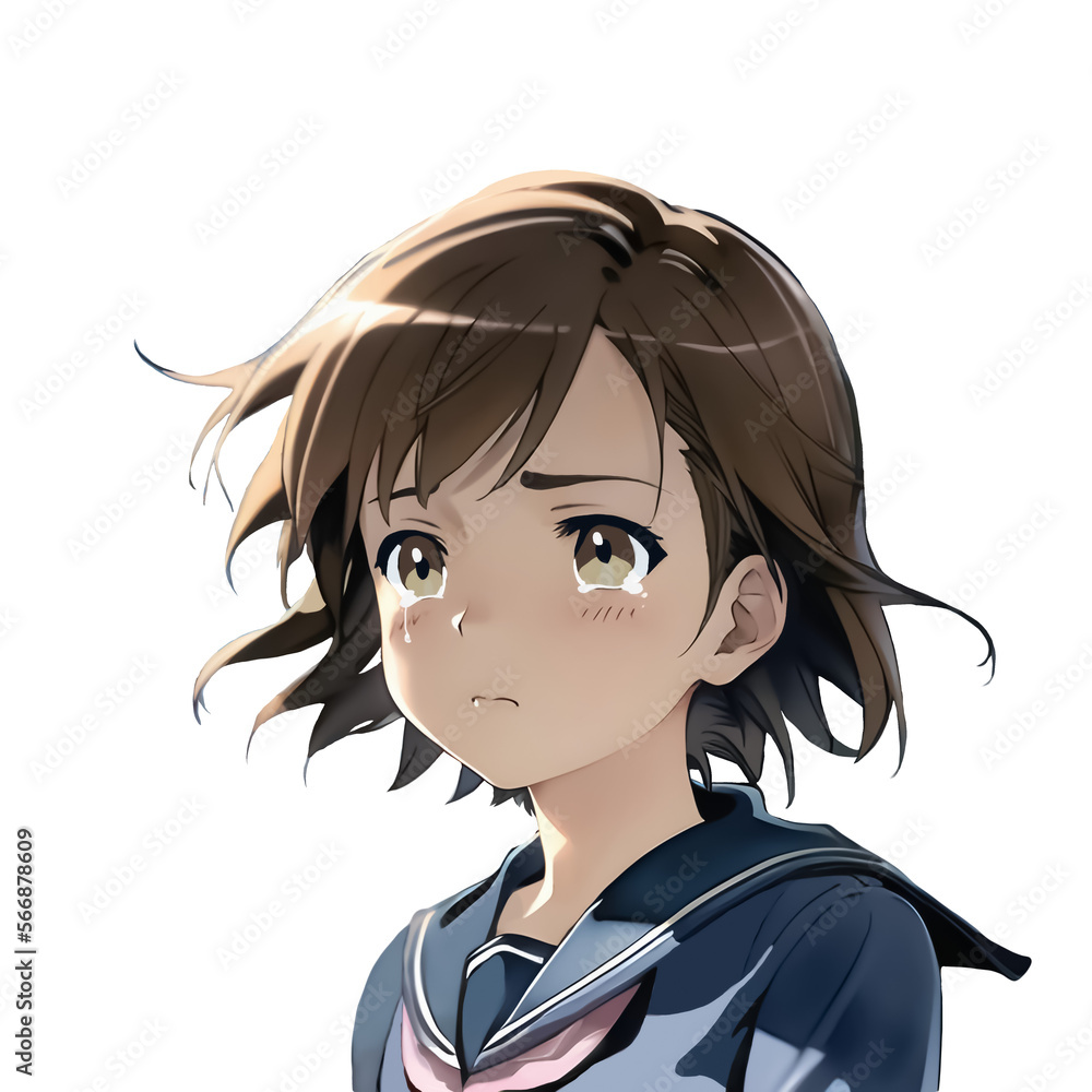 涙ぐむ女の子(AI generated and modified with photoshop) 涙ぐむ女の子(AI generated and modified with photoshop)