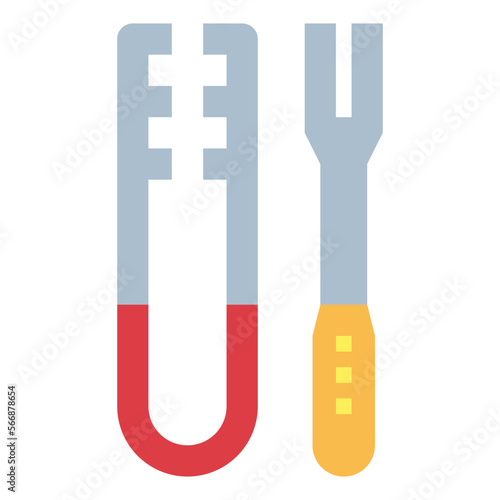 Tongs flat icon style