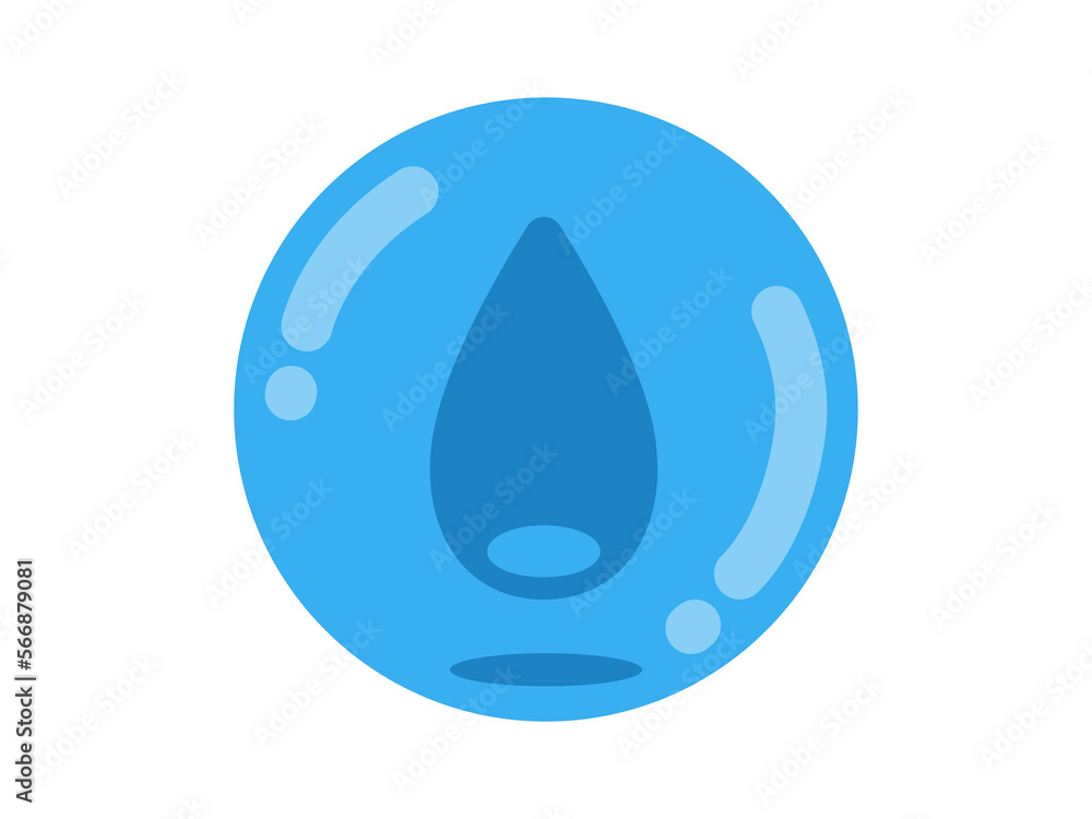 ゲームの、水属性のエネルギーアイコンのイラスト ゲームの、水属性のエネルギーアイコンのイラスト