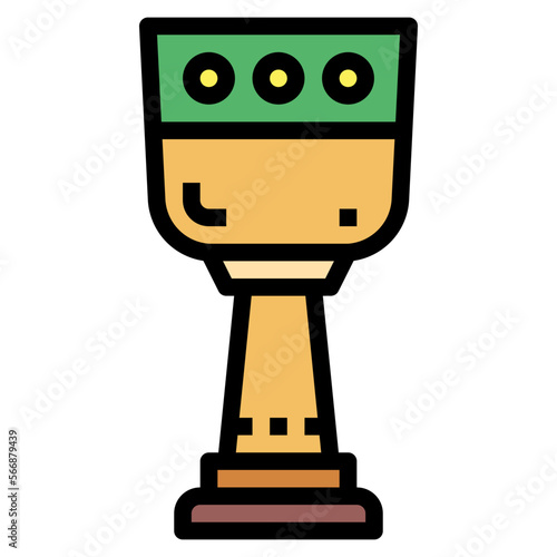 goblet filled outline icon style