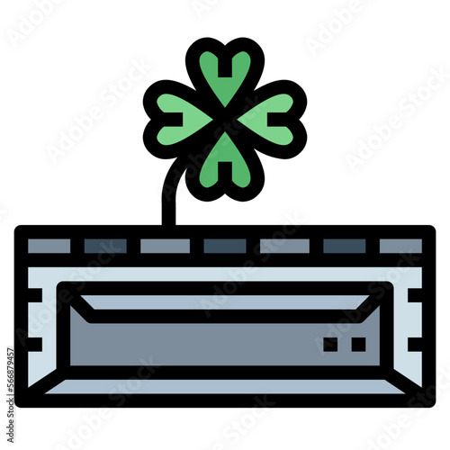 harmonica filled outline icon style