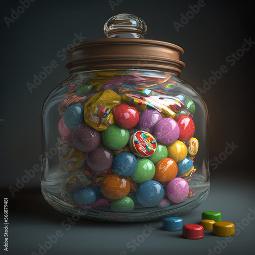 Illustration of a candy jar