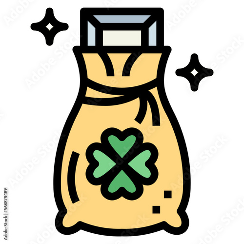 moneybag filled outline icon style