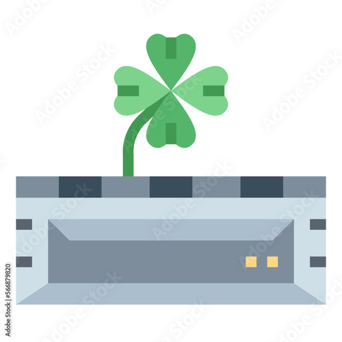 harmonica flat icon style