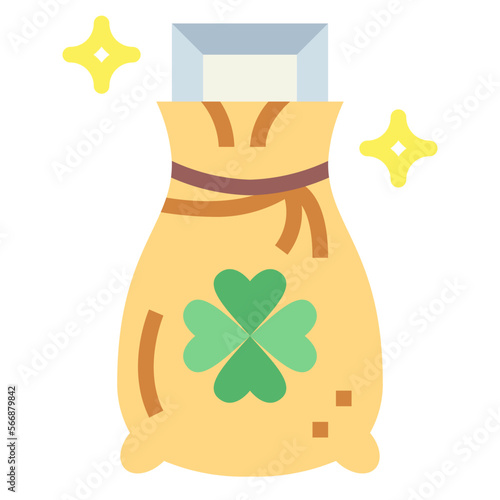moneybag flat icon style