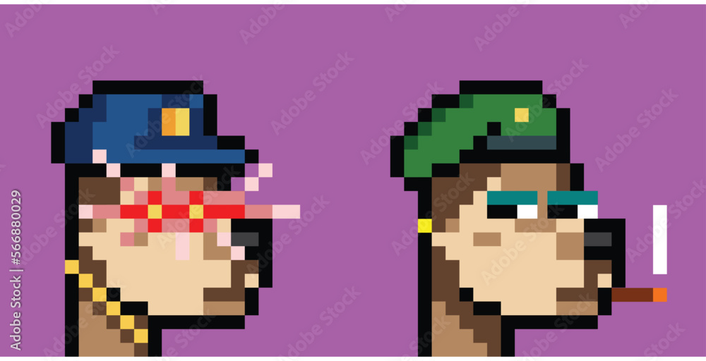 pixel art dog character with attribute assets pixel art dog character with attribute assets