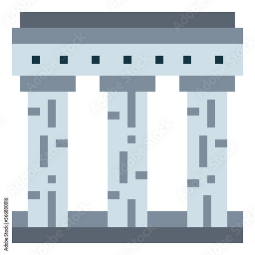 monuments flat icon style