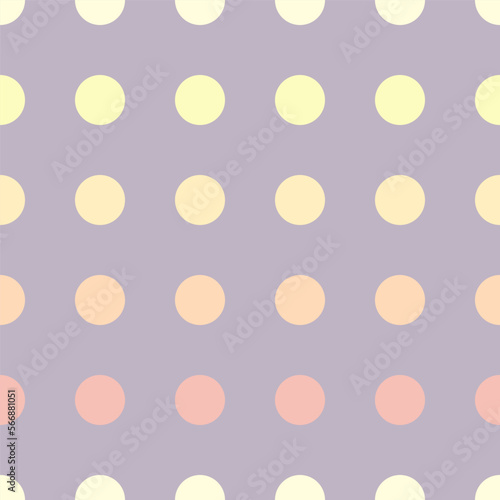 Yellow and orange dot on violet background.