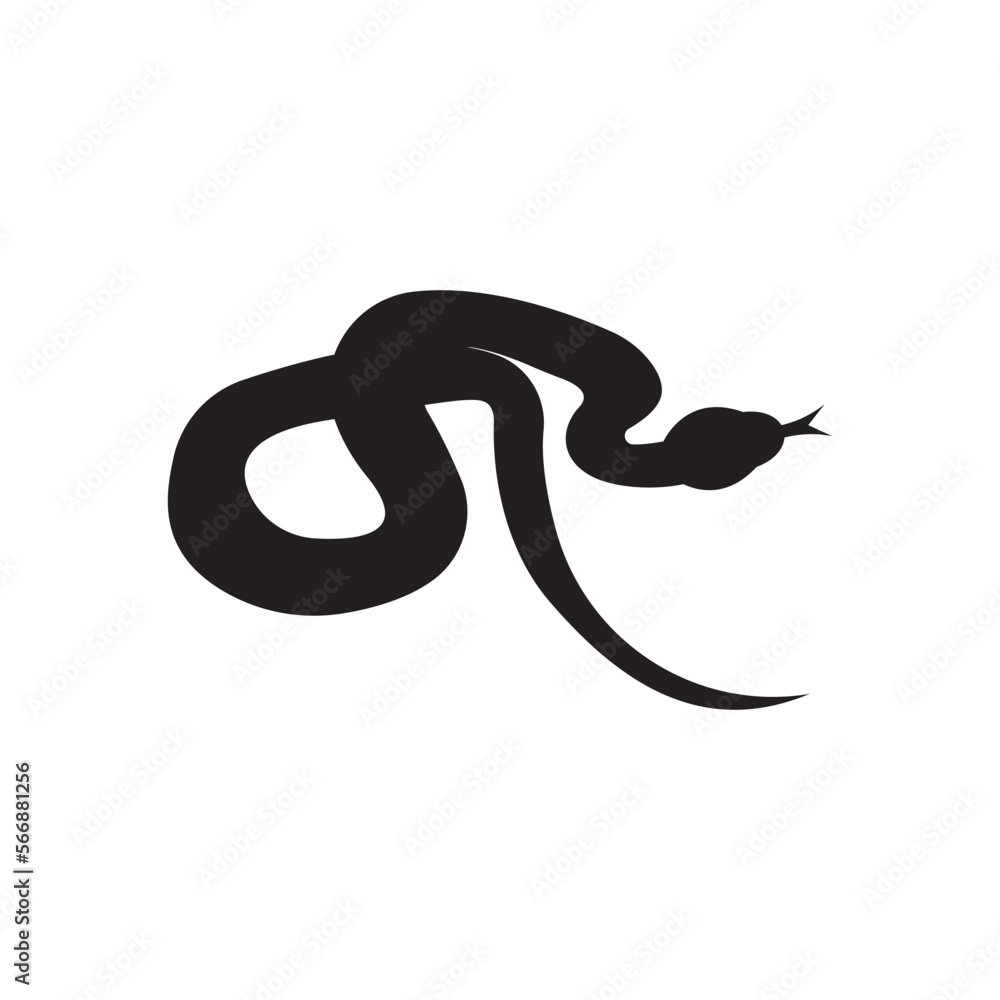 Snake logo vector icon illustration on flat design Snake logo vector icon illustration on flat design
