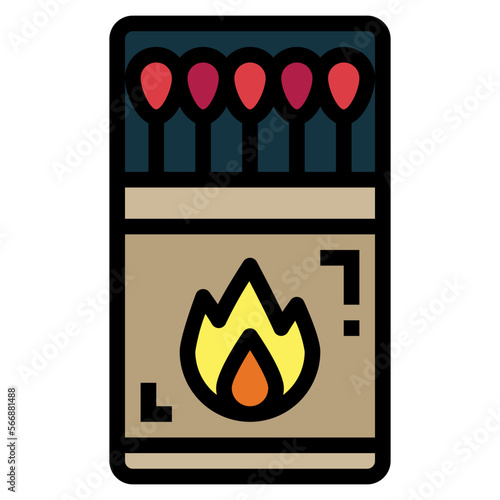 matches filled outline icon style