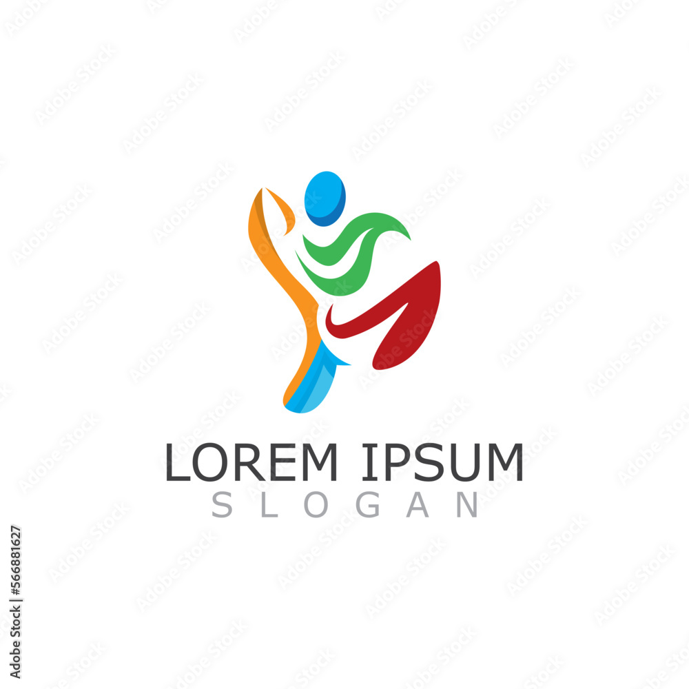 People active abstract logo business and healthy design vector template vector People active abstract logo business and healthy design vector template vector