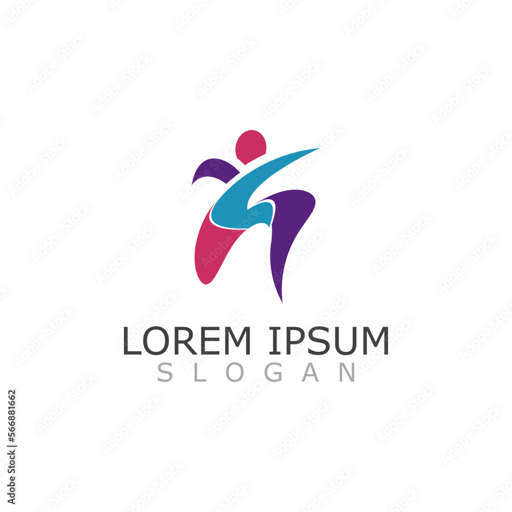 People active abstract logo business and healthy design vector template vector People active abstract logo business and healthy design vector template vector