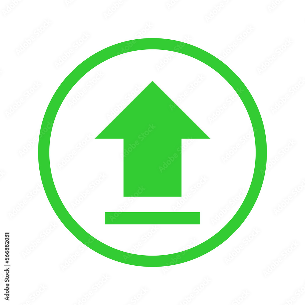 Upload icon sign symbol green design vector illustration Upload icon sign symbol green design vector illustration