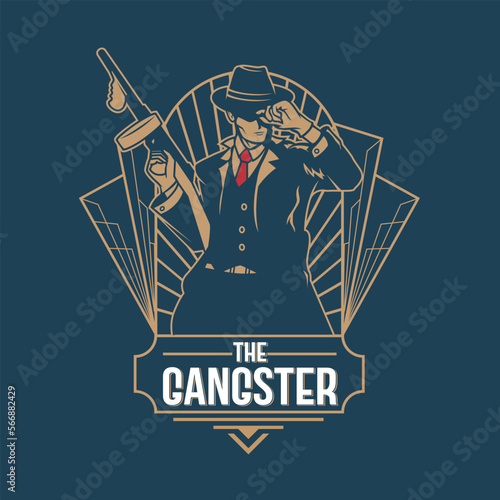 The Gangster insignia art deco style