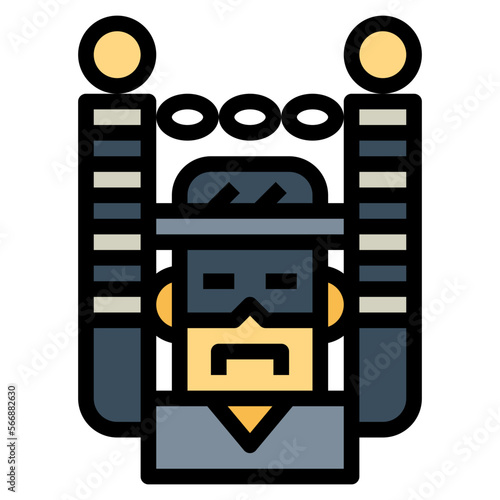 Arrested filled outline icon style