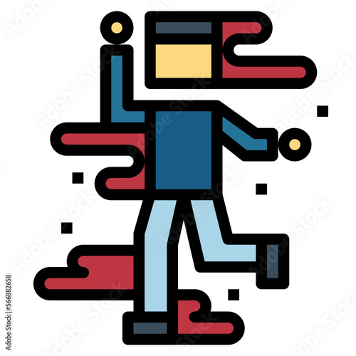 Corpse filled outline icon style