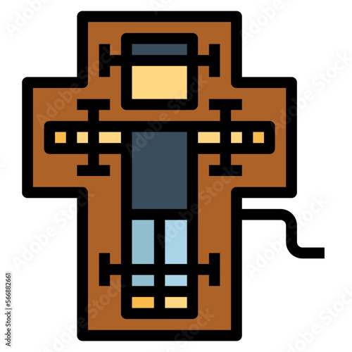 Decapitate filled outline icon style