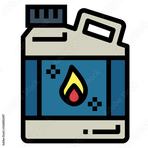 kerosene filled outline icon style