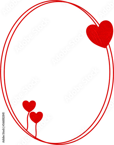 Red Texture Frame With Heart