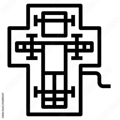 Decapitate line icon style