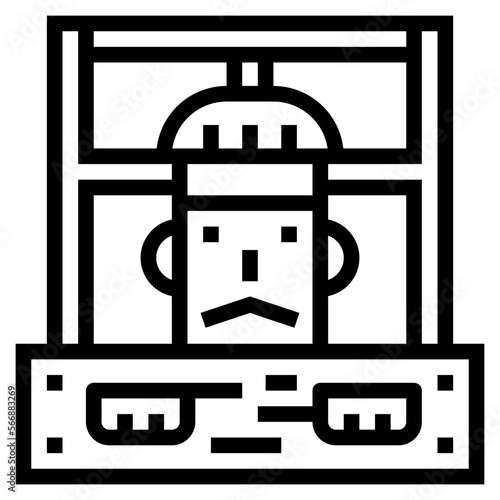 Head Crusher line icon style