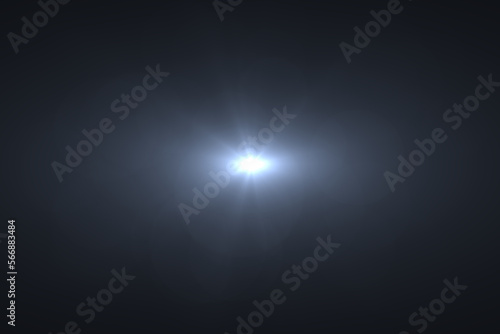 Natural, Sun flare on the black background