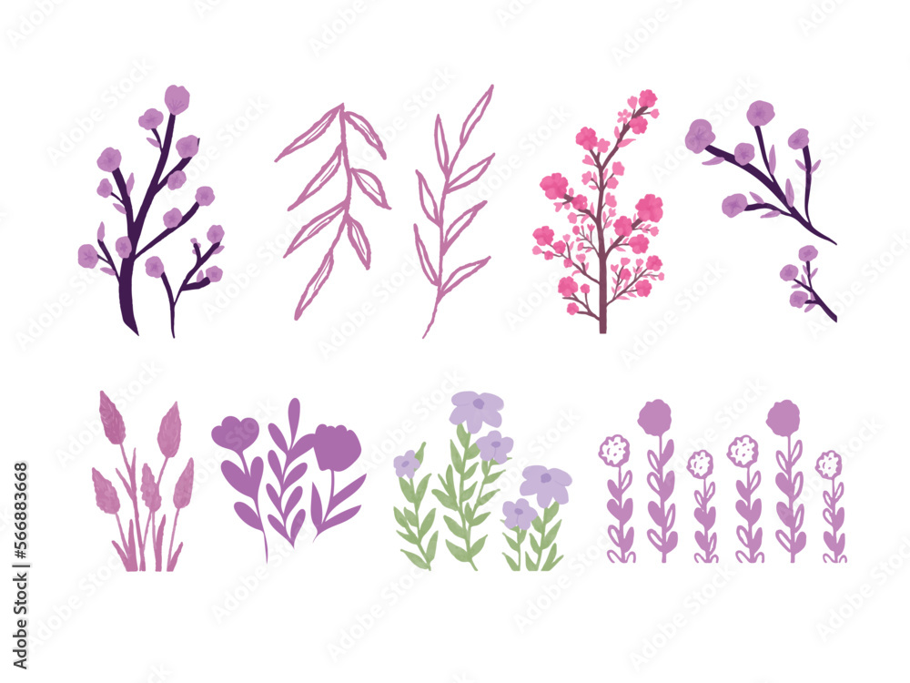 Beautiful Summer Flower Cartoon Illustration Beautiful Summer Flower Cartoon Illustration