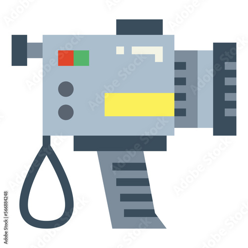 film video flat icon style