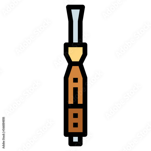 chisel filled outline icon style