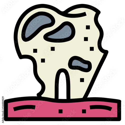 decayed filled outline icon style