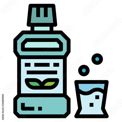 mouthwash filled outline icon style