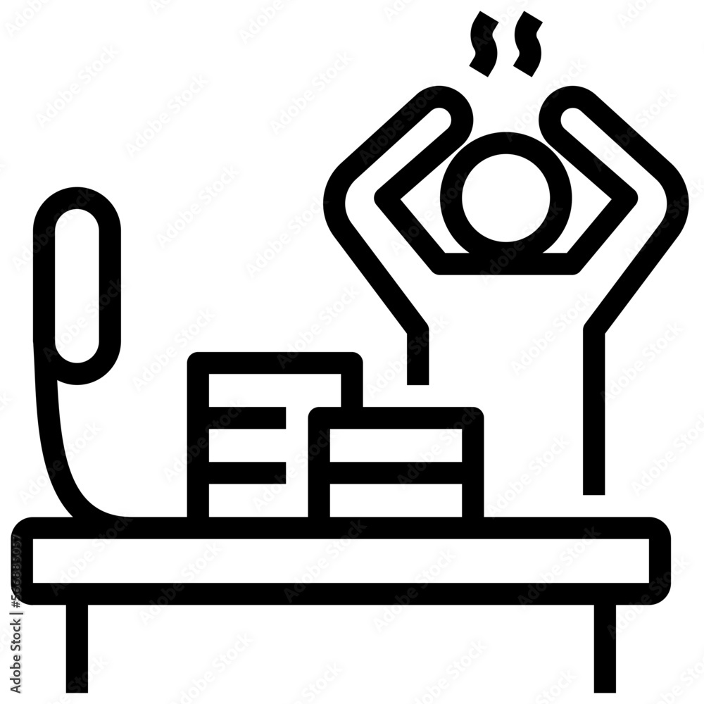 overwork outline style icon overwork outline style icon