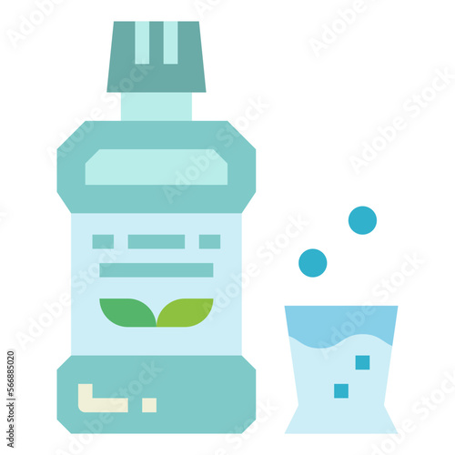 mouthwash flat icon style