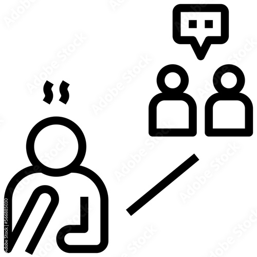 gossip outline style icon