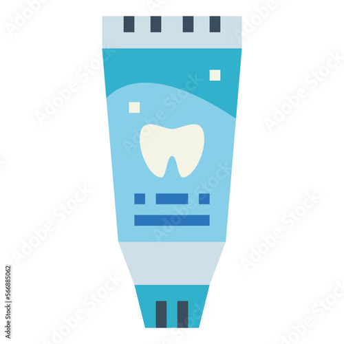 toothpaste flat icon style