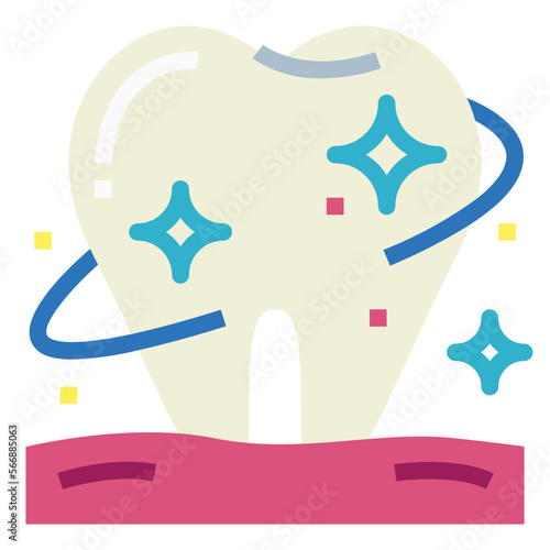 whitening flat icon style