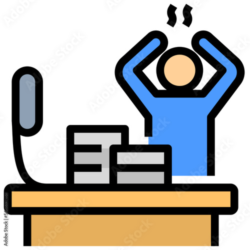 overwork filled outline style icon