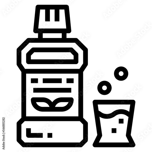 mouthwash line icon style