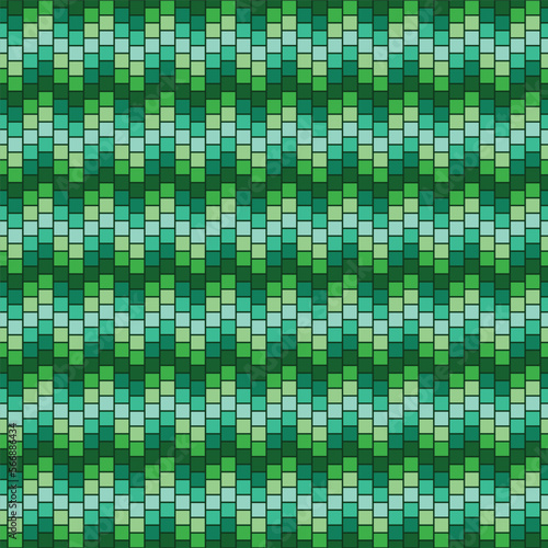 green square geometry in seamless pattern, paper, print, background, Gradient green
